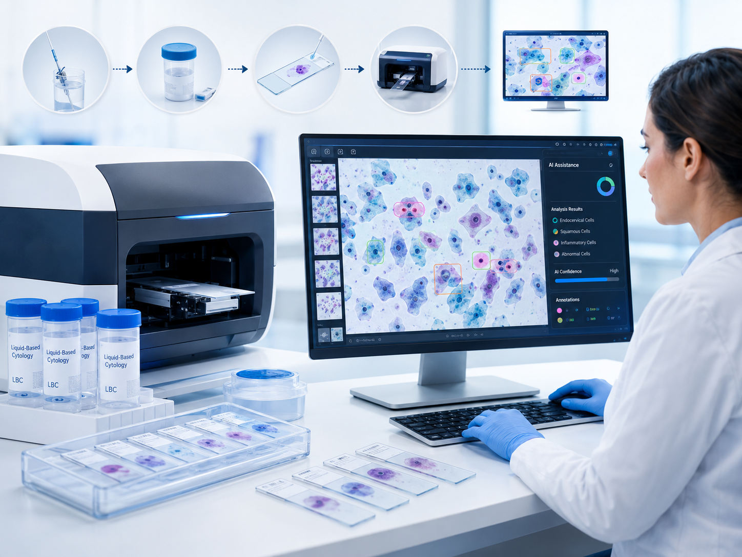 ​What Is Cervical Cytology? Screening Workflow, Slide Review and AI Assistance