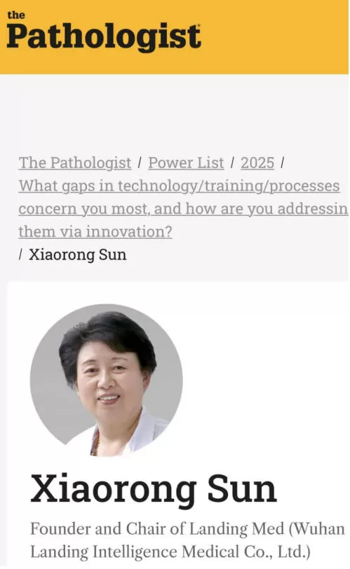 landing med founder dr xiaorong sun named a leading voice in pathology 2025